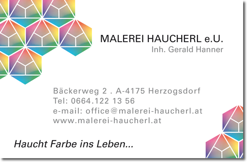 Vsitenkarte Malerei Haucherl
